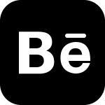 Behance Black Transparent Logo PNG