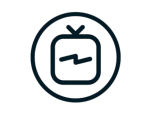 Instagram IGTV Black Transparent Logo PNG