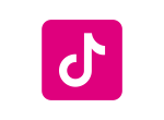 Pink Tiktok Transparent Logo PNG