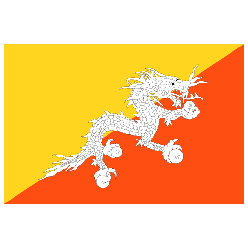 Bhutan Flag Logo Transparent PNG