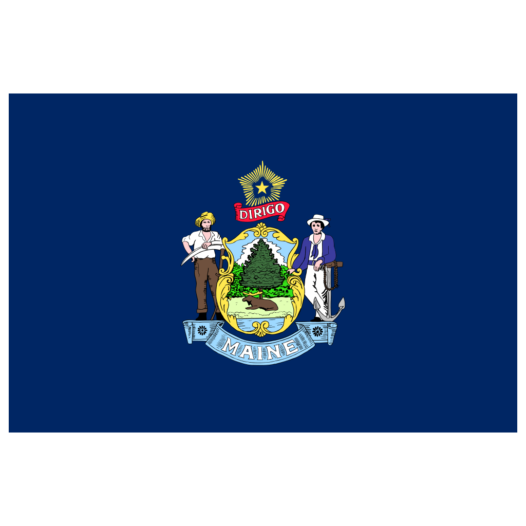 Maine Flag Transparent Logo PNG
