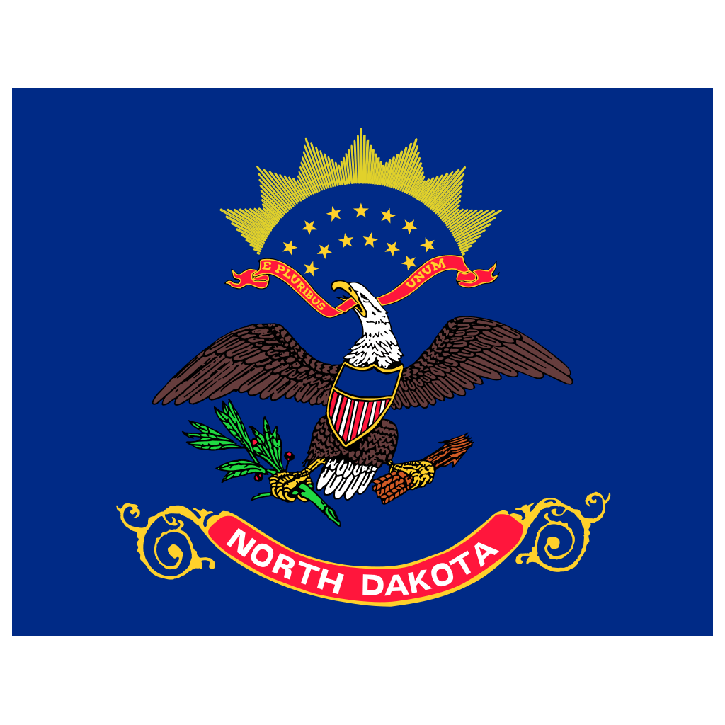 North Dakota Flag Transparent Logo PNG