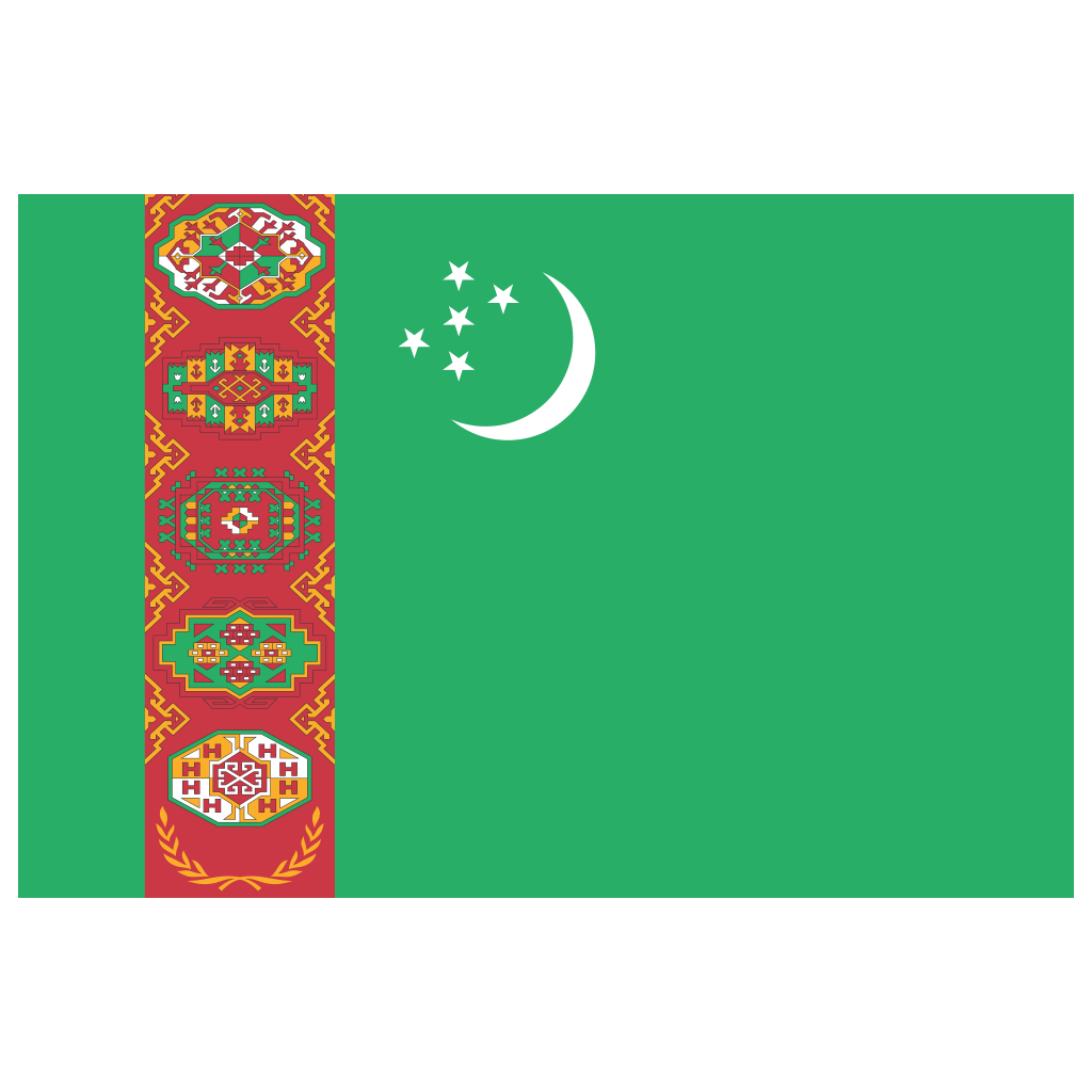 Turkmenistan Flag Transparent Logo PNG