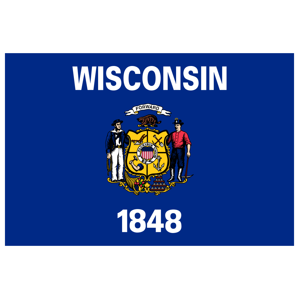 Wisconsin Flag Logo Transparent PNG