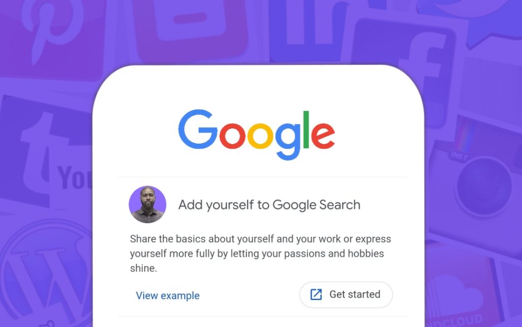 Google People Card - Add Me To Search