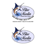 Blue Marlin Cafe Logo Transparent PNG