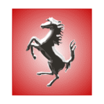 Ferrari Horse Silver Logo Transparent PNG