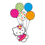 Hello Kitty con globitos Logo Transparent PNG