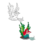 The little mermaid Ariel Logo Transparent PNG