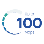 100 Mbps Speed Meter Logo Transparent PNG