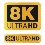 8K Ultra HD Resolution Logo Transparent PNG
