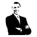 Barack Obama Silhouette Logo Transparent PNG