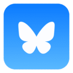 Bluesky White Logo Transparent PNG