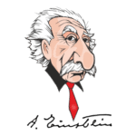 Caricatura Einstein Logo Transparent PNG