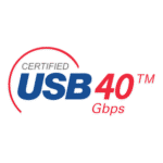 Certified USB4 40gbps Logo Transparent PNG