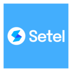 Setel New White Logo Transparent PNG