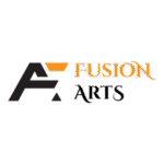 Fusion Arts Graphic Designing Cafe Logo Transparent PNG