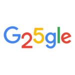 Google 25th Anniversary Logo Transparent PNG