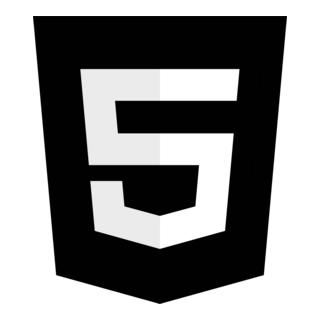 HTML5 Without Wordmark Blackwhite