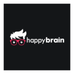 Happy Brain White Logo Transparent PNG