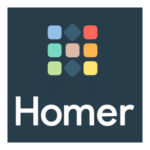 Homer Vertical White Logo Transparent PNG