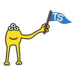 Javascript Mascot Holding Typescript Flag Logo Transparent PNG
