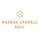 Orange Sparkle Ball Logo Transparent PNG