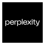 Perplexity AI Wordmark White Logo Transparent PNG