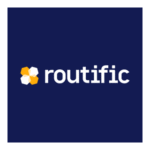 Routific White Logo Transparent PNG