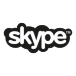 Skype Black Logo Transparent PNG
