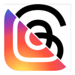 Threads instagram Combined Logo Transparent PNG