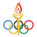Antorcha Y Aros Olimpicos Logo Transparent PNG