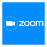 Zoom Fondo Azul Horizontal Logo Transparent PNG