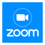 Zoom Fondo Azul Vertical Logo Transparent PNG