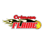Crimson Flame Softball Logo Transparent PNG